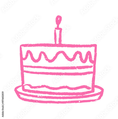 birthday cake candle, hand drawn doodle celebration, anniversary sweet dessert, party event, bakery shop or greeting card element