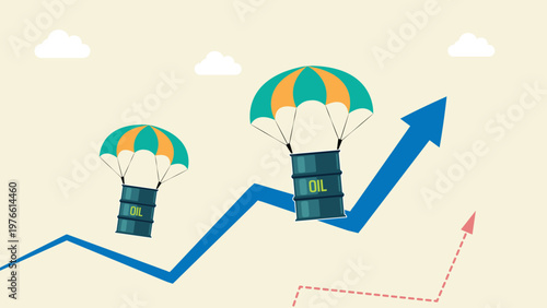 Global energy crisis, crude oil price hike, oil barrel cost, petroleum production and fuel industry
