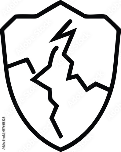 durable black diagonal stripe with crack resistance rebound effect vector illustration