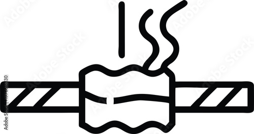 corrosion resistant material with rust protection vector illustration, flat design