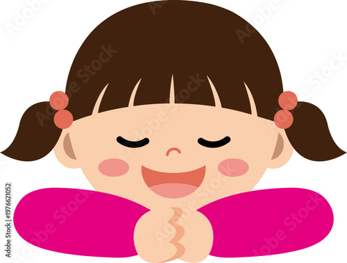 기도하는 여자아이