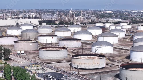 Wallpaper Mural Overhead Aerial of the Torrance Refinery Crude Oil Tank Farm Torontodigital.ca