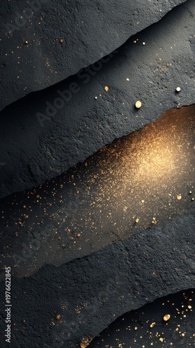 Luxury Black Friday background with matte black base, smoky texture, golden particles, abstract sale elements, minimal modern design, ultra-realistic 8K detail