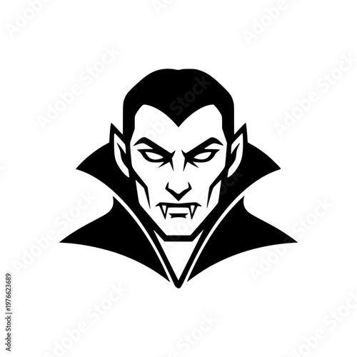 Vampire dracula head mascot logo