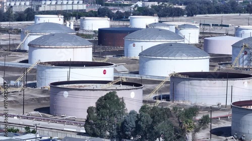 Wallpaper Mural Torrance Refinery Crude Storage Aerial in Southern California Torontodigital.ca