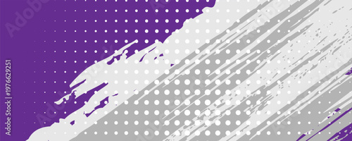 Abstract art using the main colors of purple, gray and white, with lines and small dots that create a sense of movement and energy that is free and natural, blending together perfectly.eps,10