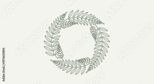 Laurel Wreath Made of Leaves.