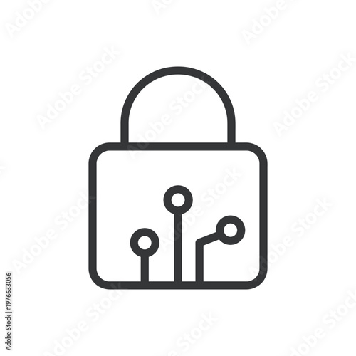 Padlock, security, protection, safe line icon. Security, password, privacy, private information, safety concepts. Editable stroke. Vector illustration