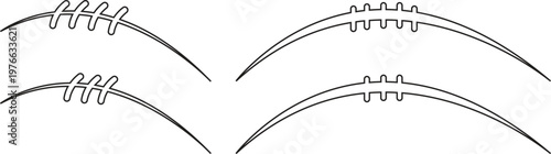 American football oval ball vector set collection group isolated on transparent background for sport competition game design, professional athletic equipment icon for website.