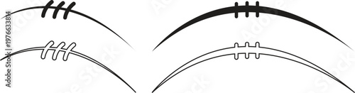 American football oval ball vector set collection group isolated on transparent background for sport competition game design, professional athletic equipment icon for website.