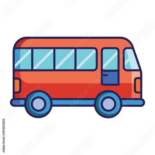 Electric bus vector illustration with eco friendly transport concept and green energy theme