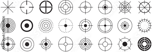 target scope sight marker reticle symbols for interface elements