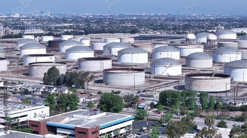 Wallpaper Mural Torrance Refinery Crude Storage Aerial in Southern California Torontodigital.ca