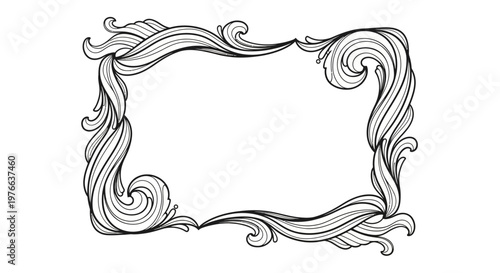 Ornate Frame Border Decoration Design.