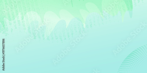 Soft Mint Green Abstract Background with Organic Waves and Halftone Pattern. vector desgn epa10