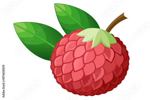 vector illustration of ripe strawberry