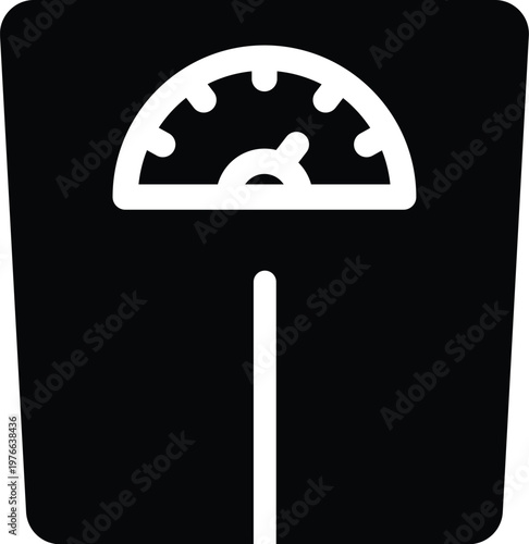 Scale filled icon for weight monitoring and dieting progress