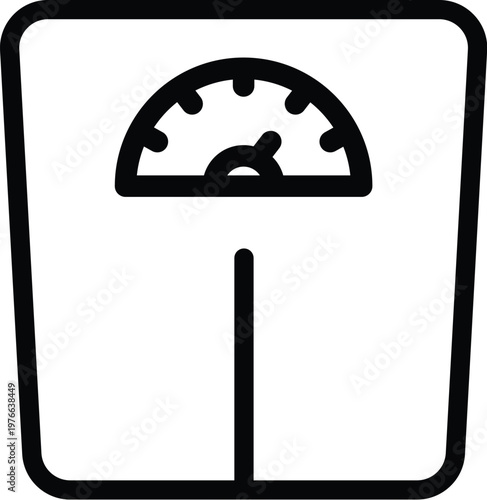 Scales line icon for weight monitoring and dieting progress