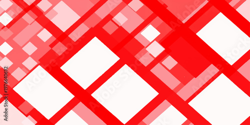 Seamless red and white abstract geometric pattern with a checkered gingham textile texture for a classic picnic tablecloth wallpaper design