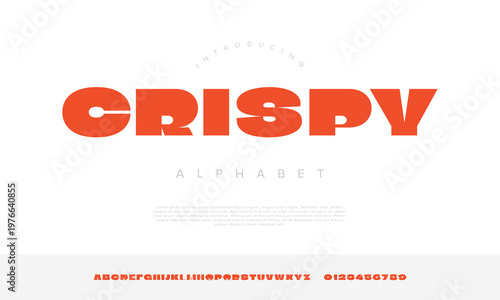 Crispy ultra bold heavy weight display alphabet font for food packaging snacks and retro branding