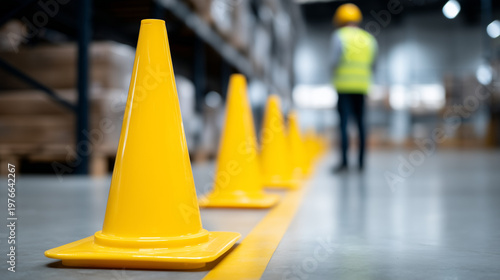 Warehouse Safety: A row of ...