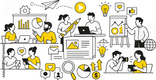 Colorful diverse people side profile representing multicultural identity and inclusion flat vector illustration.