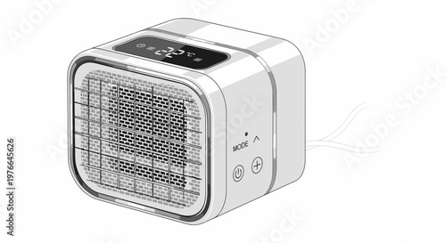 Compact Ceramic Space Heater for Home or Warming