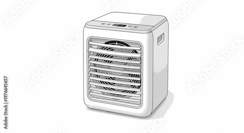 Compact Portable Air Cooler Device for Personal Space Cooling