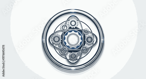 Complex Mechanical System - Intricate Gears and Precision Engineering