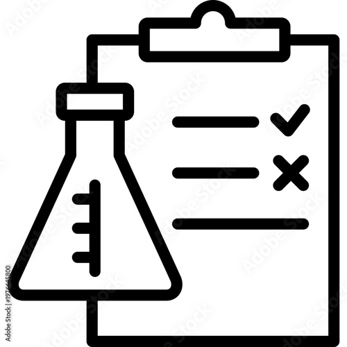 hypothesis icon illustration design with outline