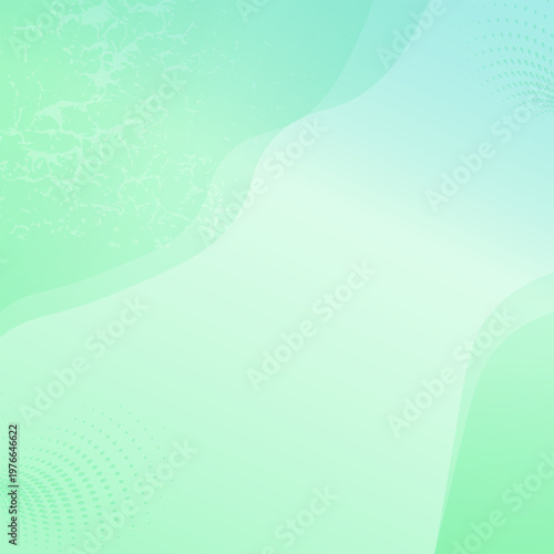 Soft Mint Green Abstract Background with Organic Waves and Halftone Pattern. vector desgn epa10