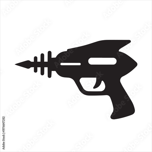 Drill icon on white background. Silhouette vector design.