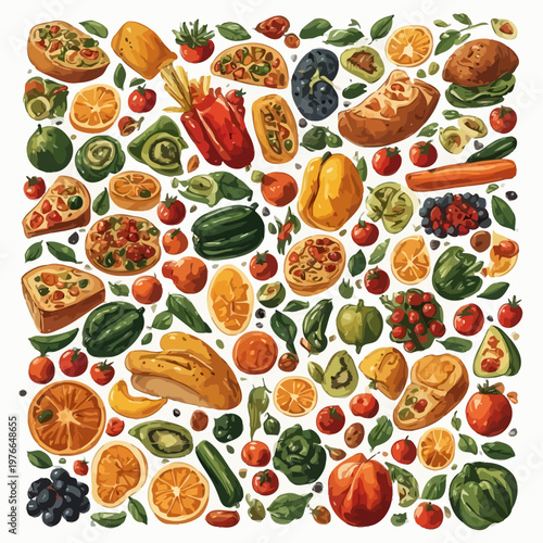 food pattern design very cool