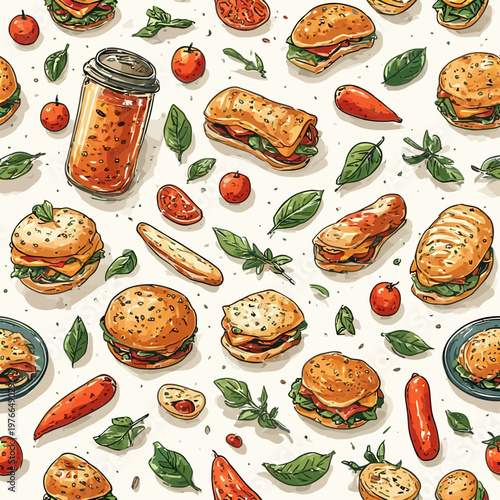 food pattern design very cool