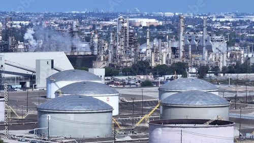 Wallpaper Mural Torrance Refinery Refining Towers Aerial in California Torontodigital.ca