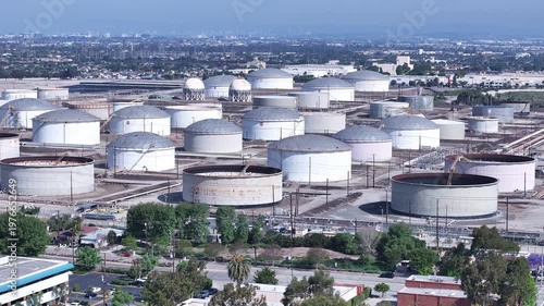 Wallpaper Mural Torrance Refinery Petroleum Tank Farm Aerial in the South Bay Torontodigital.ca
