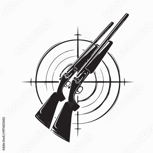 Shotgun Sport Shooting Club Logo With Target Symbol