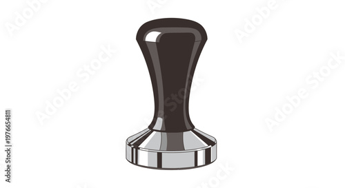 Coffee Tamper Tool for Espresso Preparation, Stainless Steel and Black