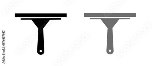 Vector illustration of glass squeegee icon set