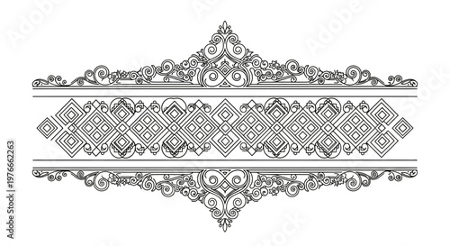 Intricate Metalwork Ornate Decorative Design.