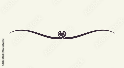 Black swirly line decorative element.