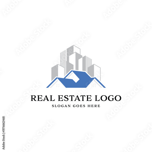 Elegant Real Estate Logo Dark Blue