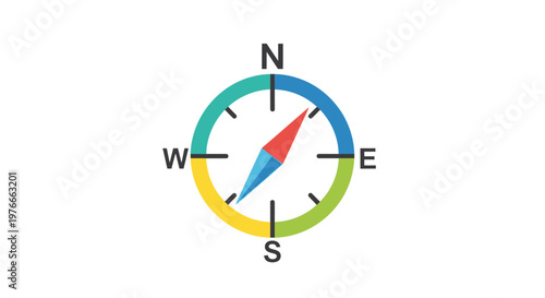 Compass Navigation Tool Direction Indicator.