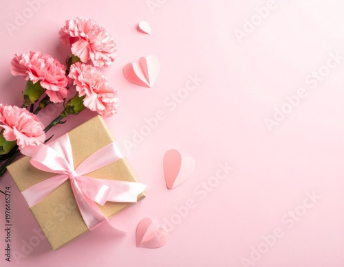 Elegant pink rose floral illustration featuring a decorative blossom border and heart ornament on a spring wedding greeting card background