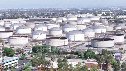 Wallpaper Mural Torrance Refinery Crude Storage Aerial in Southern California Torontodigital.ca