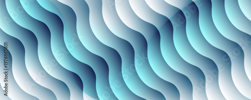 Blue gradient distortion with vertical ripple texture, frosted glass effect and icy reeded lines. Minimal blur surface with cool tones and subtle wave pattern. Vector illustration