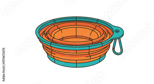 Collapsible Travel Bowl for Pets, Portable Food and Water Container