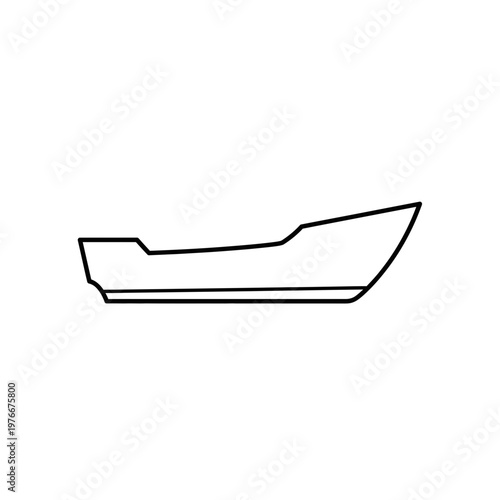 Minimalist automotive side panel rocker molding line drawing with automotive