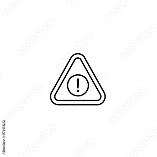 Warning triangle exclamation mark alert icon with triangle, exclamation