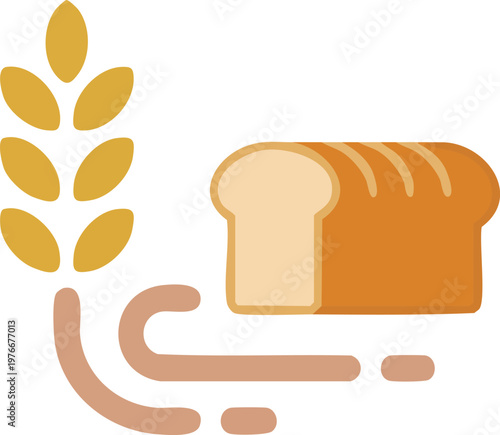 vector illustration of a bread